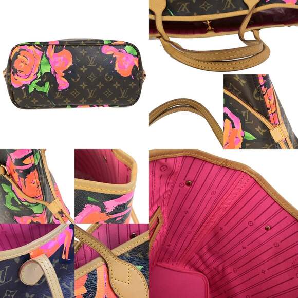 Louis Vuitton Monogram Neverfull Limited Edition Roses Tote Brown - Picture 5 of 6